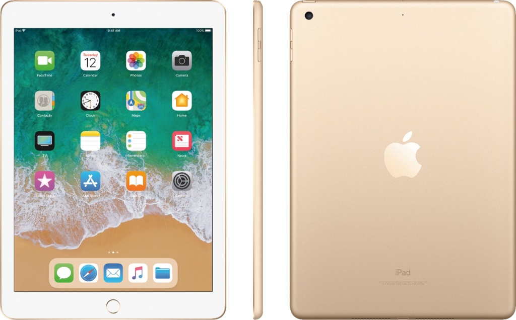 iPad 5th Gen 9.7" Cellular + Wi-Fi 32GB Gold A1823 A Grade above 80% Battery Health( Refurbished )