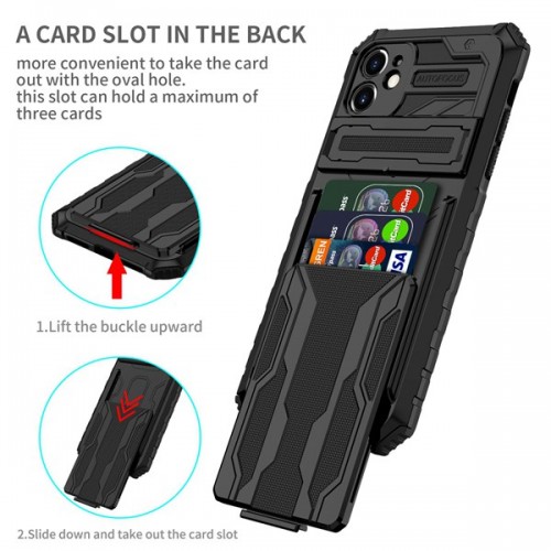 iPhone 11 Fashion Phone Cover Case with A Card Slot & Card Holder (i-Crystal) 