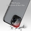 iPhone 7/8/SE 2020/2022 Premium Reflective Woven Texture Phone Cover Case Fino Series (DUX DUCIS) Black