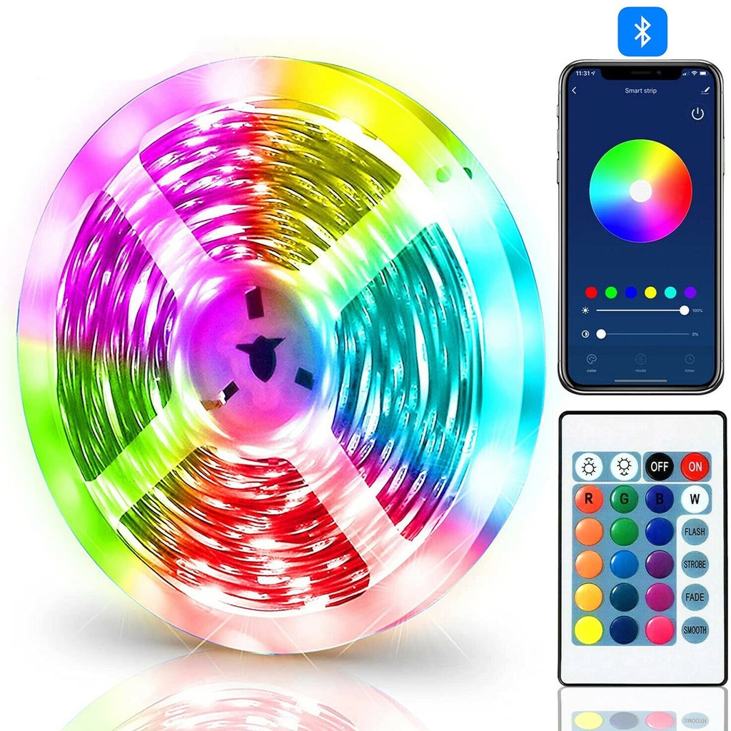 5V USB RGB Bluethooth + Remote Control Strip Light 1Meter WaterProof with Mood light for TV