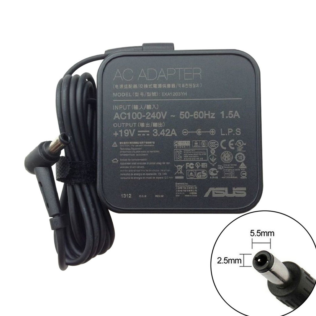 Asus Original 19V 3.42Amp AC Adapter Charger for ASUS X550 X550C X550CA ADP-65DW Power Supply