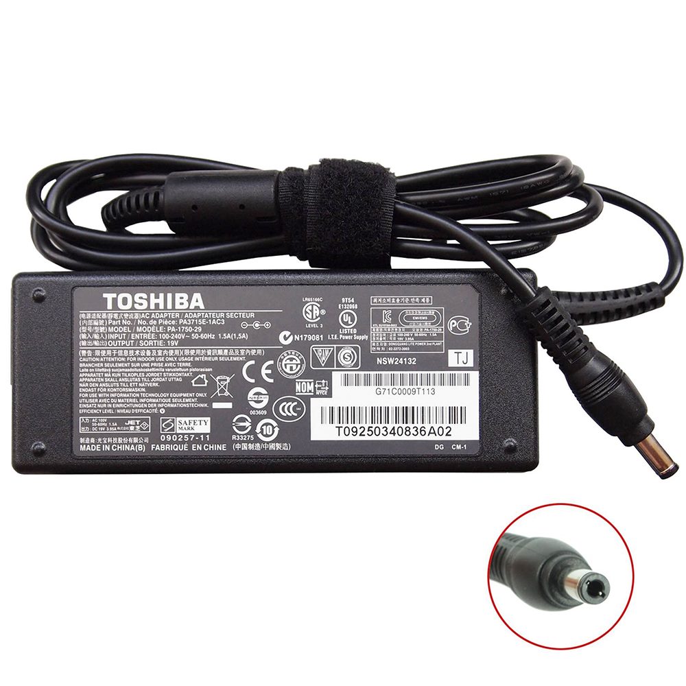 Toshiba Original AC Adapter Charger for Toshiba PA5177U-1ACA 19V 2.37Amp 45W