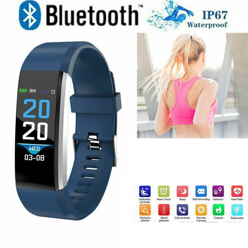 Children wristband 115Plus bluetooth 4.0 waterProof 3.7v/50mah TELINK 8266 blue