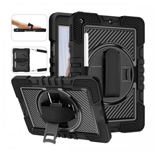 Samsung Tab S6 Lite P610 P615 ShockProof Rugged Carrying Case with 360 Rotating Stand Holder Belt Clip Tablet Cover Case