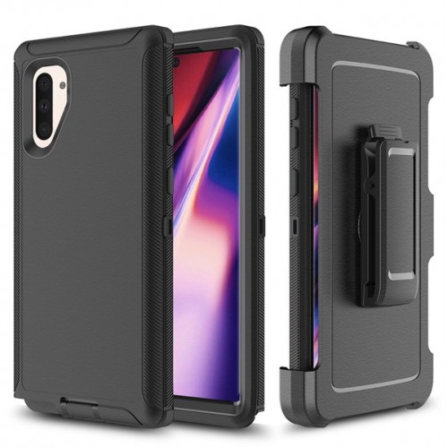 iPhone X/ XS ShockProof Phone Case with Belt Clip (Adventurer) Black