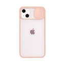 iPhone  6P 7P 8P  Slide Camera Lens Protection Cover Phone Case ShockProof TPU (Case Mate) ) Pink Red