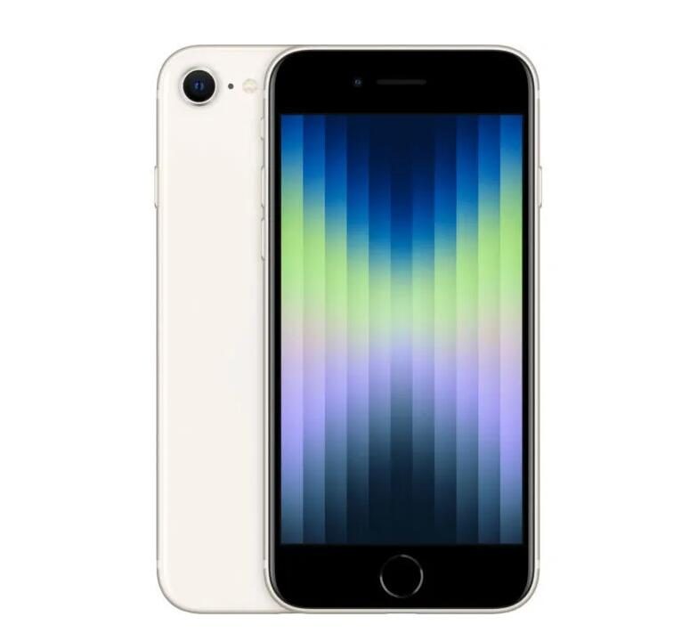 iPhone SE 2022 (3rd Gen)128GB SS+eSim Starlight A Grade above 90% Battery Health( Refurbished ) - (Message Stock)