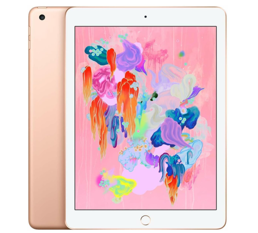 iPad 6th Gen 9.7" Cellular + Wi-Fi 128GB Gold A1954 A Grade 100% Battery Health( Refurbished ) - (Minor Screen Burn)