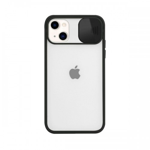 [M0620090129] iPhone 6G/7G/8G Slide Camera Lens Protection Cover Phone Case ShockProof TPU (Case Mate) ) Black