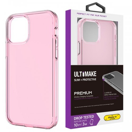 [M0650090048] iPhone 6G/7G/8G Transparent ShockProof Phone Case (Ultimake) Pink