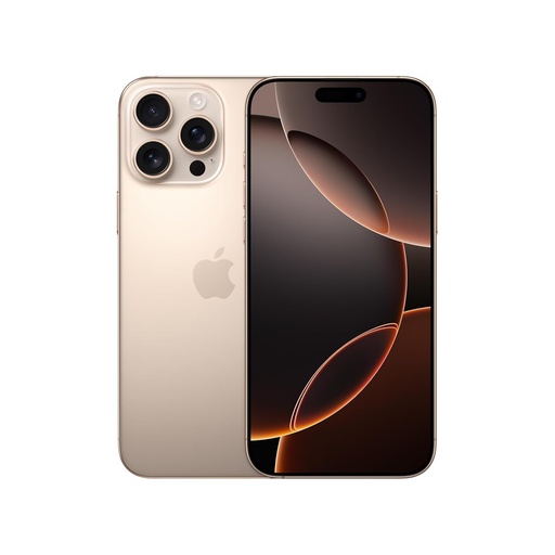 [M0010011013] iPhone 16 Pro Max 512GB SS+eSIM Desert Titanium – Rear Camera Black Spot in Wide-Angle Mode A Grade above 90% Battery Health (Refurbished)