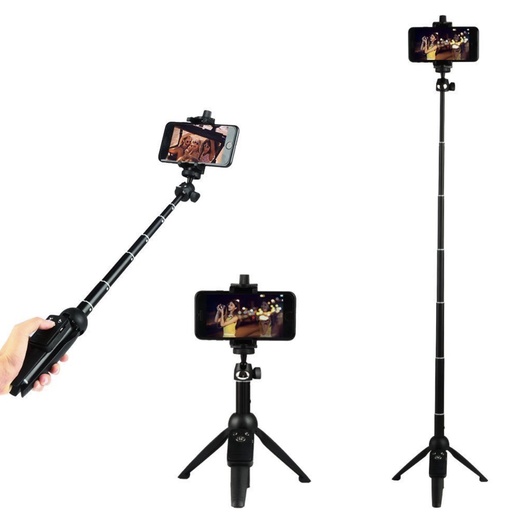 [E0190320009] YUNTENG YT-9928 Wireless Bluetooth Remote Handheld Monopod Mini Tripod Phone Selfie Stick phone Clip Holder