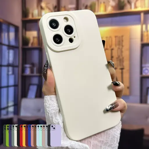 [M0860090081] Silicone phone case without ring for Samsung S10e WHITE