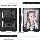 iPad-ShockProof Rugged Carrying Case with 360 Rotating Stand Holder Belt Clip Tablet Cover Case 