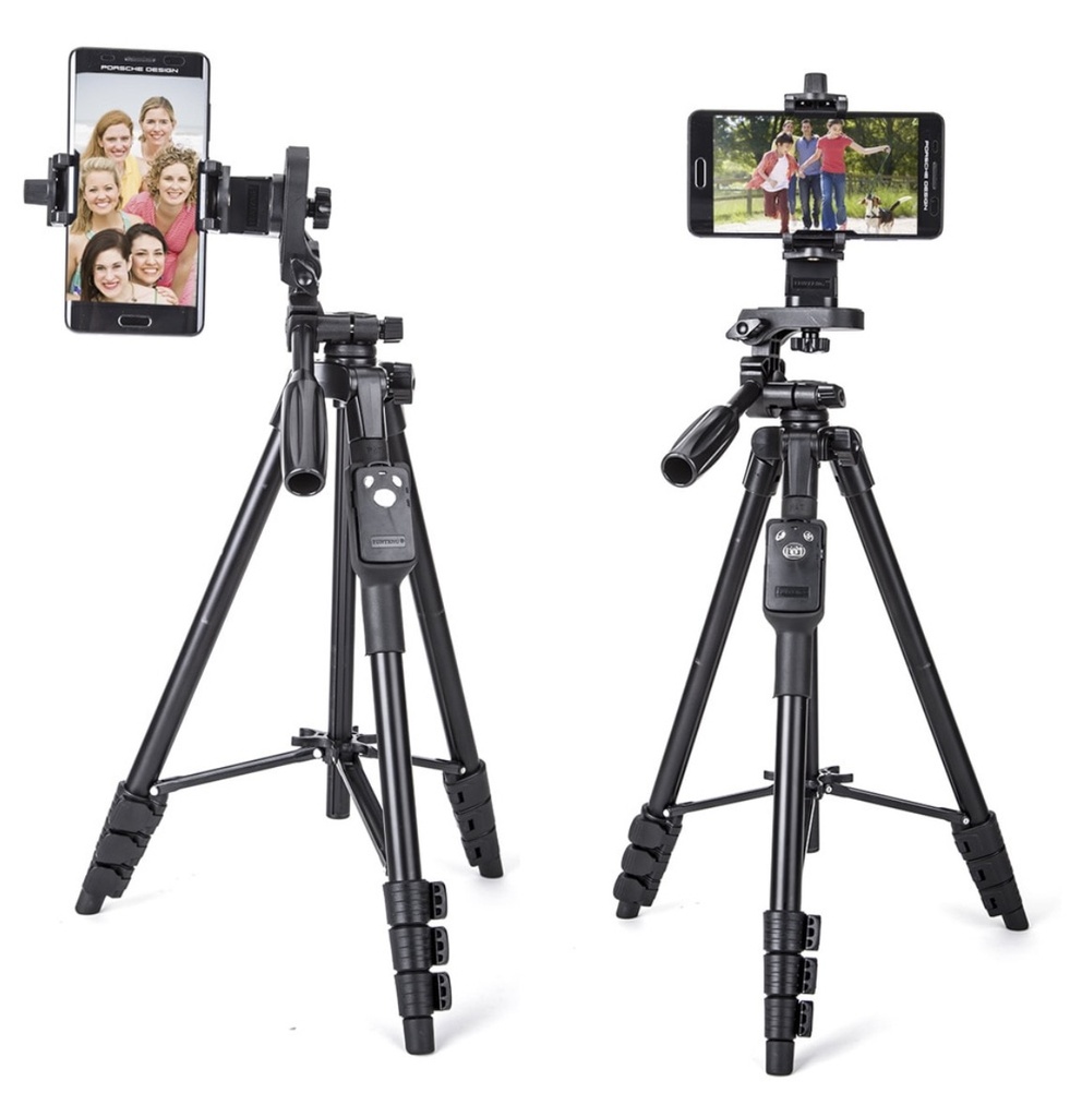 YUNTENG VCT-5218 Camera Tripod Self-Portrait Monopod Bluetooth Remote Control Selfie Phone Clip