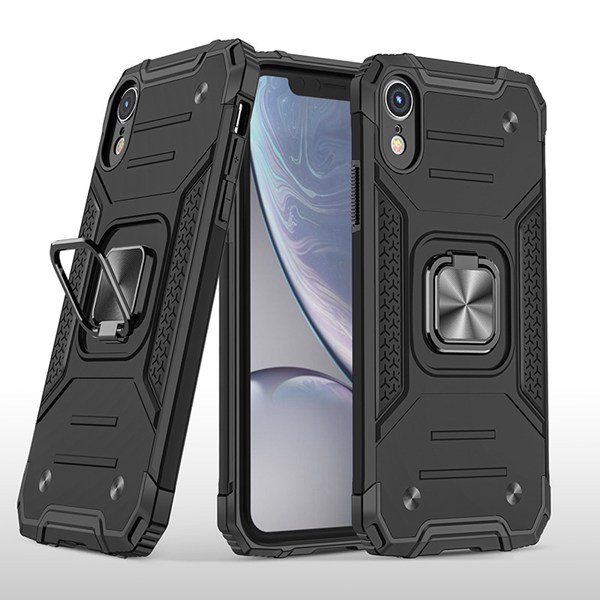 iPhone XS Max ShockProof Fashion Black Phone Case (Kemeng)