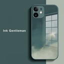 iPhone 12 6.1 Artistic ShockProof Phone Case (Biguo)ink Gentleman Black