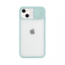 iPhone 12 Pro Slide Camera Lens Protection Cover Phone Case ShockProof TPU (Case Mate) ) Green