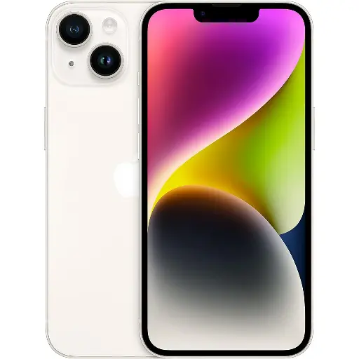 [M0010010895] iPhone 14 128GB Dual SIM Starlight A Grade 100% Battery Health( Refurbished ) - (Message Stock)