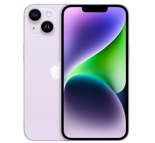 [M0010011073] iPhone 14 128GB SS+eSim Purple A Grade 100% Battery Health( Refurbished )